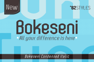 Bokeseni Condensed Italic Font