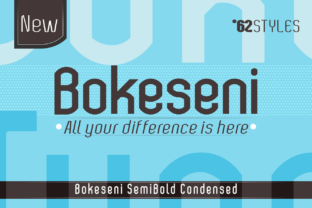 Bokeseni SemiBold Condensed Font