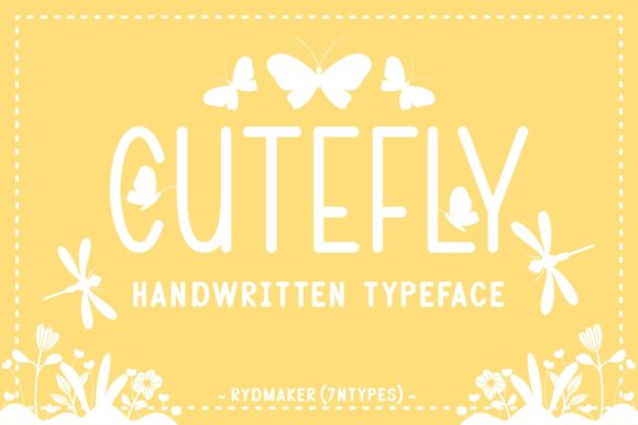 Cutefly: A Cute Handwritten Font for Creative Projects