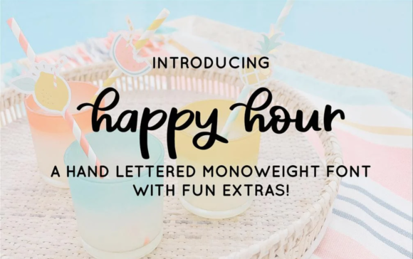 Happy Hour Font: Handwritten Elegance for Crafters